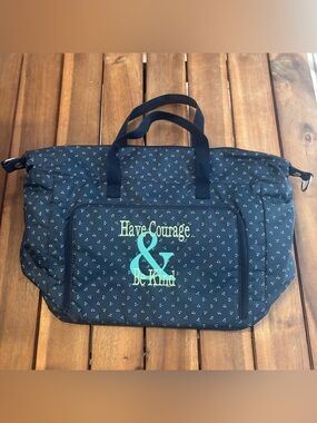 Thirty-One Essentials Carry-All in Dot Trio pattern, custom embroidered, NWOT